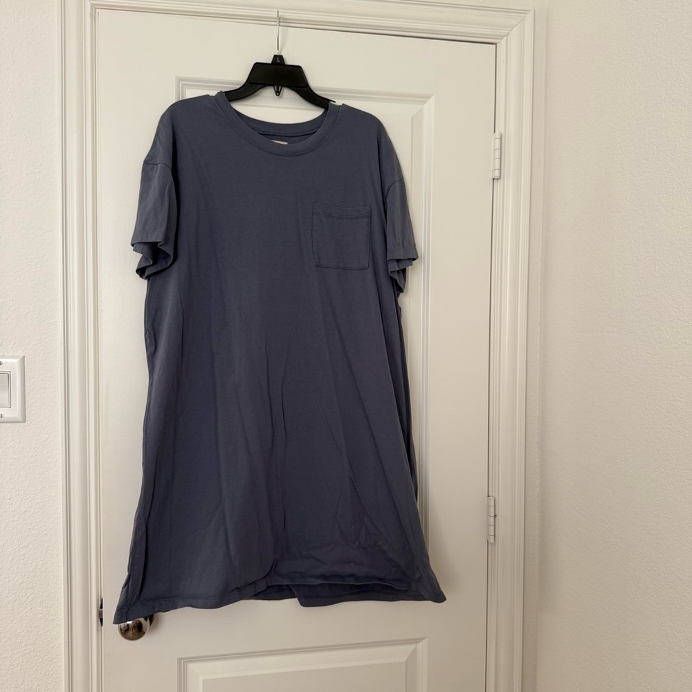 Madewell Blue Short Sleeve Tshirt Dress Relaxed Fit